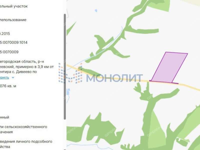 земельный участок 3 050,76 сотки - село Дивеево